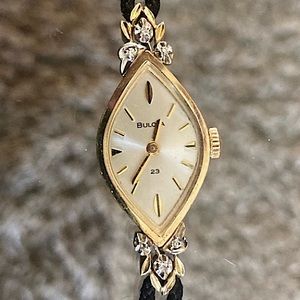 1973 Solid Gold Cocktail Watch with diamonds